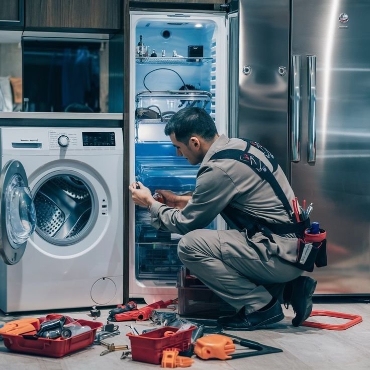 هل تواجه مشاكل مع غسالتك؟ نقدم خدمات إصلاح الغسالات بسرعة وكفاءة عالية لجميع الأنواع والموديلات. سواء كانت مشكلة تسرب المياه، توقف الدوران، أعطال المحرك أو الأعطال الكهربائية، فريقنا المعتمد جاهز لإصلاحها فورًا.